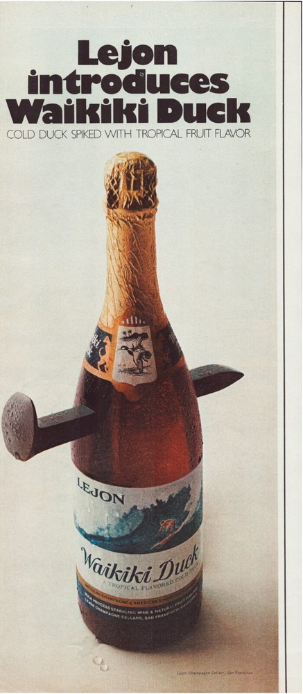 Print Ad Lejon Waikiki Duck 1970 Railroad Spike Half-Page Magazine 5&Prime;&lsquo;x12&Prime;