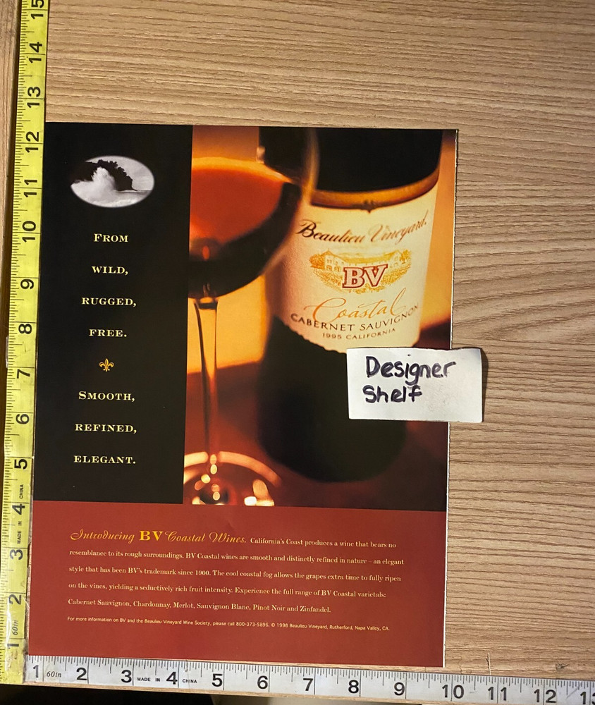 Beaulieu Vineyard Cabernet Wines 1995 Print Advertisement