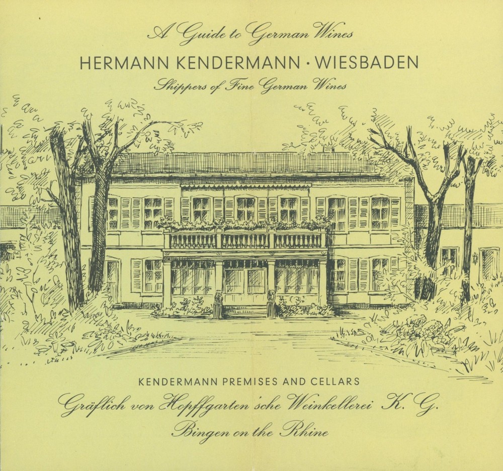 1960s German Wine Guide Hermann Kendermann Wiesbaden Map Bottling Rhine Region