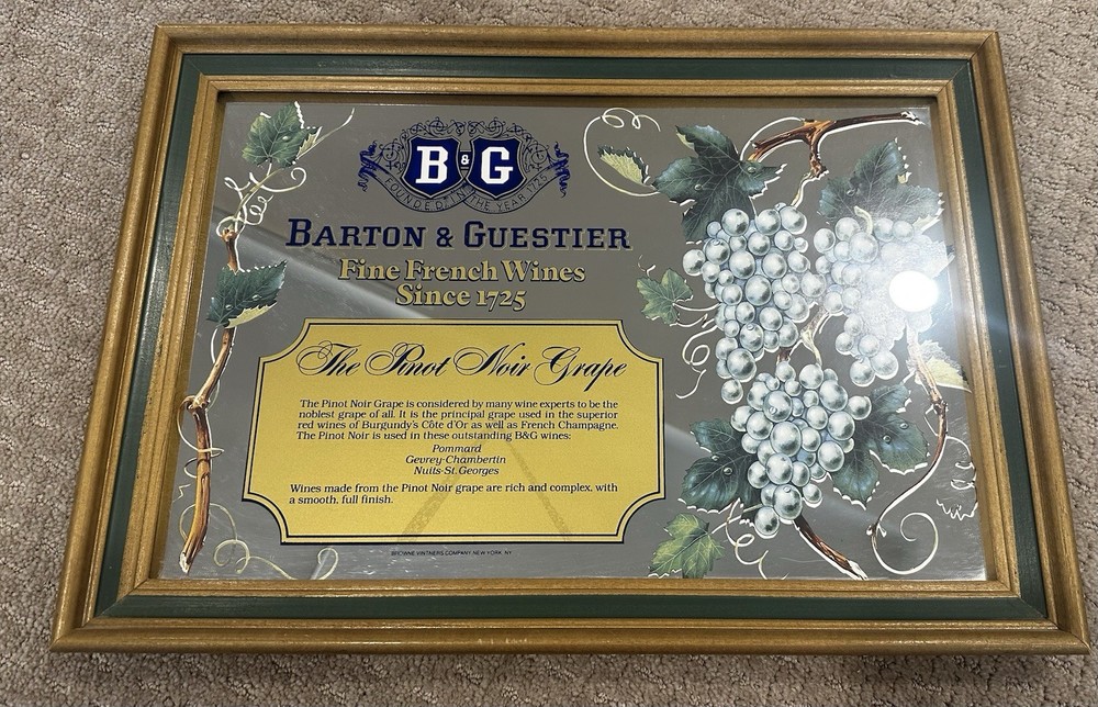 Vintage Barton & Guestier « French Fine Wines « Bar Mirror