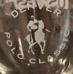 Denver Polo Classic – US West – Wine Glass – White Artwork – 6-3/4&Prime; – Collectors