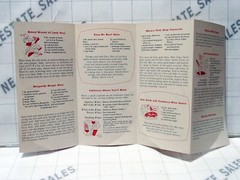OLD 1956 CALIFORNIA WINES ad brochure California WAB Wine Advisory Board SF CA