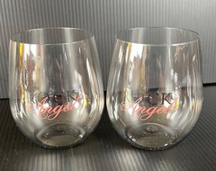 Chateau d’Esclans Rock Angel Rose Stemless Wine Glasses – set of 2 – New