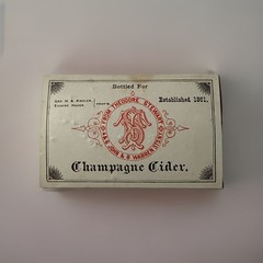 Antique Champagne Cider Label Theodore Stewart John Warren NY Vtg Est 1861