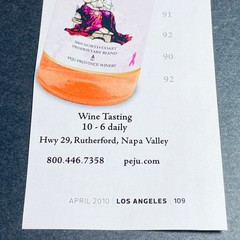 Print Ad 2010 Wine Napa Valley Winery Peju Pink California Paper Collectors