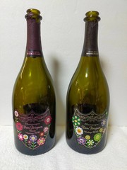 (empty) Dom Perignon 2015 Ryu Murakami Edition Limited Bottle Set of 2 With Box