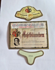 Moselblumchen 1959 wine label Germany Leonard Kreusch North Bergen
