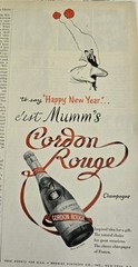 1953 Mumm&rsquo;s Cordon Rouge Champagne Happy New Year vintage ad