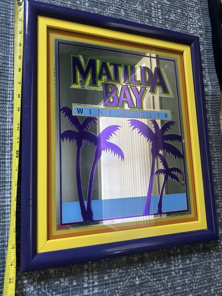 Matilda Bay Wine Cooler Sign Mirror 16 x 19 Framed Advertising