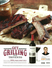 2016 Trivento Wine Get Grilling Steven Raichlen Project Smoke PRINT AD