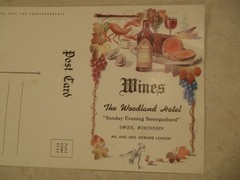The Christian Brothers of California Wines Postcard Woodland Hotel Owen WI Vinta