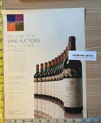 Chateau Mouton Rothschild Wine Auction Change Forever Paper Print Advertisement