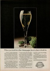 1978 Almaden Champagnes Flute Bubbles Grapes Brut Extra Dry Vintage Print Ad