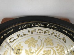Vintage TAYLOR CALIFORNIA CELLARS Wine Framed Mirror Advertising Print Hanging