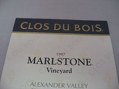 1997 Clos du Bois Marlstone Vineyard Wine Label Alexander Valley Red Blend