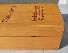 Vintage Pedro Domecq Carlos I Sherry Brandy Wine Wooden Box empty
