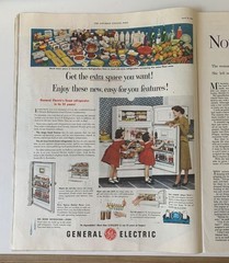 General Electric Magazine Ad Refrigerator Extra Space Features 1952