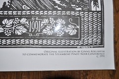 Steamboat Pinot Noir Conference Wine Original Art 50 Years 1991 Ginny Adelsheim