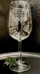 GRGICH HILLS 25th Anniversary 1977-2002 Crystal Wine Glass NAPA VALLEY PRISTINE