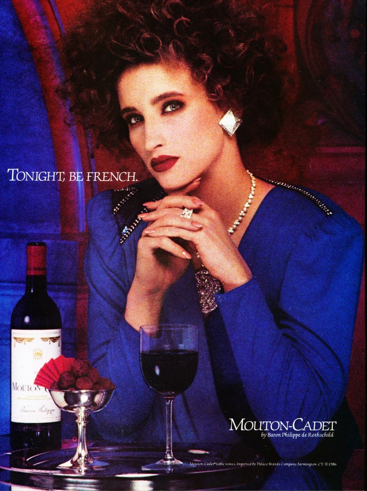 MOUTON-CADET WINE AD #1 RARE 1986 OUT OF PRINT VINTAGE