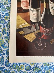 Vintage 1969 Taylor Wine Print Ad We Uncomplicate Wine