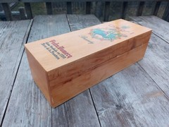 Vintage Carlos I Brandy Pedro Domecq Wood Box Bottle Holder Keepsake BOX ONLY