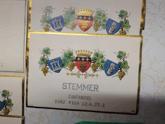 104 Vintage circa 1980&rsquo;s West Coast USA California Washington Wine Bottle Labels