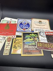 50 Vintage Original FRENCH LIQUOR LABEL COLLECTION 1920s-40s Bottle Labels LOT