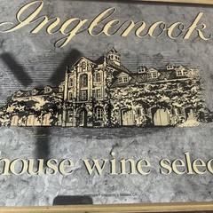 Vintage 1986 Inglenook Winery Wooden Framed Smoked Mirror Bar Sign 19”X15”