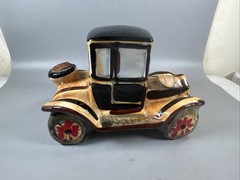 Vintage 1969 Borghini Italy Ceramic Car Wine Bottle Unopened Full Decanter