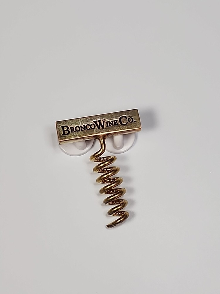 Bronco Wine Co Corkscrew Pin Ceres California 4th Largest Wine Producer in US