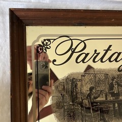 Vintage Partager Vin Mirror, B&G Barton & Guestier, Brown Vintners Co, NY #AR