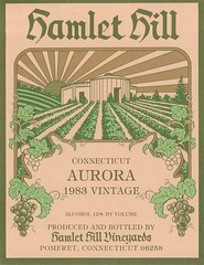 Hamlet Hill Aurora Pomfret Connecticut 1983 Vintage Wine Label