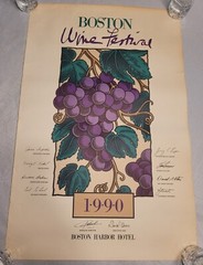 Boston Wine Festival 1990 1991 & 1992 Art Print Posters Boston Harbor Hotel