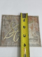 De Loach Vineyards Sonoma Cuvee Wine Label 1992 Chardonnay 90s Design