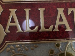 VINTAGE 1980’S SPUMANTE BALLATORE WINE STAINED GLASS SIGN 18.5” X 17”