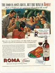 1944 Roma Wines Sherry Gran Hotel San Jose Costa Rica art Vintage Print Ad