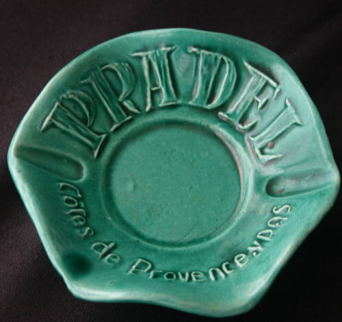 PRADEL Cotes De Provence Wine Adv Ashtray France Green
