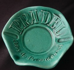 PRADEL Cotes De Provence Wine Adv Ashtray France Green