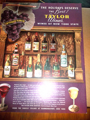 1946 Large 11 x 14 Advertisement Taylor Wines New York State