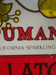 Ballatore Spumante California Sparkling Wine Stained Glass Sign