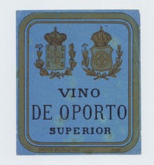 PORTUGAL BRAZIL OPORTO PORT WINE OLD UNUSED LABEL ca. 1890