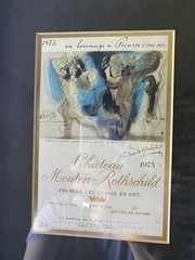 Picasso Framed Château Mouton Rothschild Original Label 1973 Highly Collectible