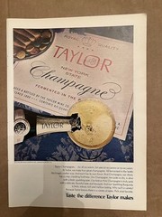 1971 TAYLOR New York State Champagne « Taste The Difference  » Magazine Ad