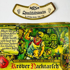 Kröver Nacktarsch Wine Bottle Label Mosel Saar Ruwer Adolph Huesgen Germany VTG