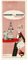 1944 Coronet V.S.Q. Brandy Paul Rand art WWII Buy War Bonds Vintage Print Ad 1