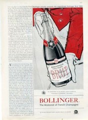 1960 Bollinger PRINT AD Brut Aristocrat of French Champagne 1953 Vintage