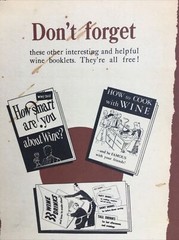 ca.1945-1955 LITTLE WINE CELLAR Booklet: California Wine Advisory Board of SF
