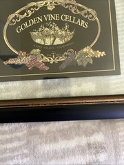 Wine Vineyard Framed Victoria Cellars Print Ornate Framed Glass Backing 7” x 5”