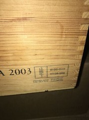 CHIANTI RISERVA WINE WOOD CRATE BOX FAMILIA CARA 2003 TOSCANA ITALIA
